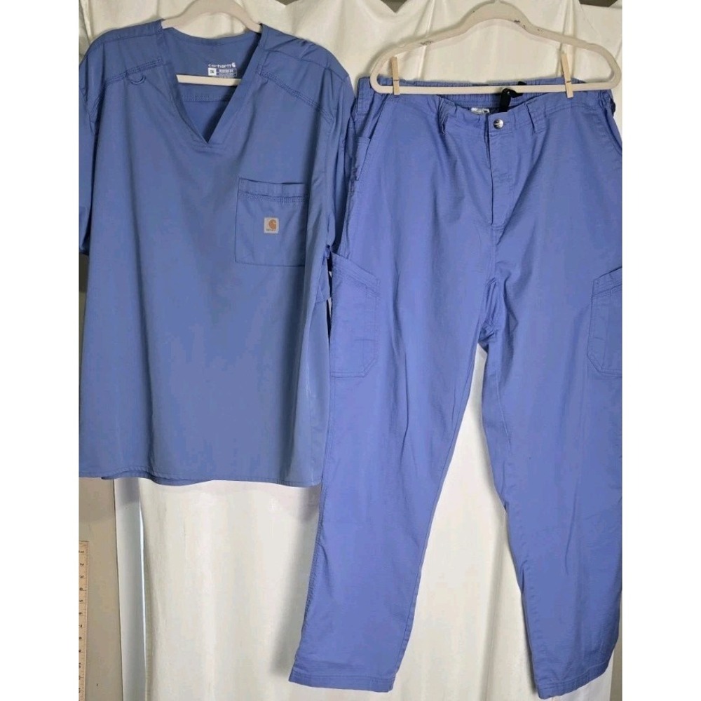 Carhartt Force Scrubs Set‎ 2XL Tall Blue Modern Fit Womens Mens Uni